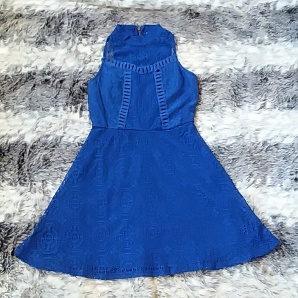 Blue lace dress